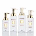 Factory Luxury Gold cosmetic Pump 500 ml Customized Empty Square PET Plastic Shampoo Bottle